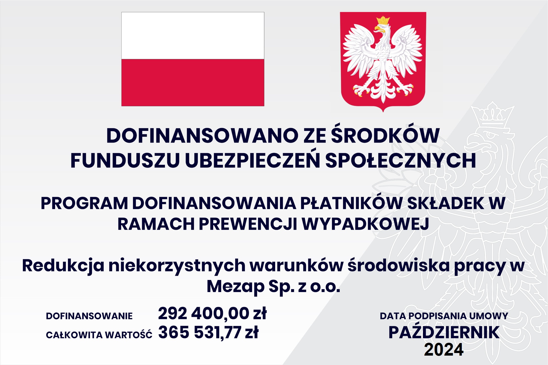 REDUKCJA NIEKORZYSTNYCH WARUNKÓW ŚRODOWISKA PRACY W „MEZAP” SP. Z O.O.